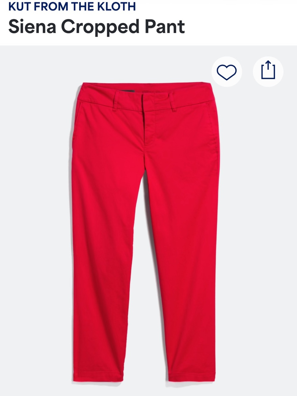 Red Siena Cropped Women’s Pant